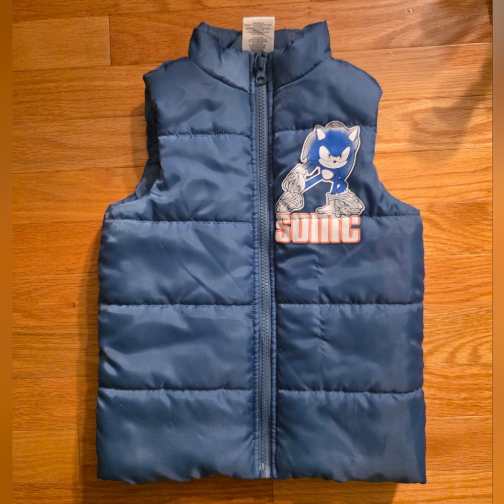Sonic Kids Blue Puffer Vest